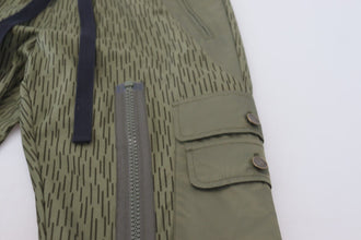 Green Striped Cargo Zipper Leg Men Trouser Pants Dolce & Gabbana