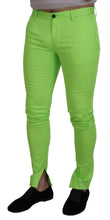 Light Green Cotton Skinny Men Trousers Pants Dolce & Gabbana