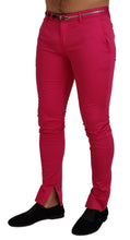 Pink Zipper Buckle Waist Trousers Pants Dolce & Gabbana