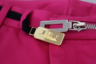 Pink Zipper Buckle Waist Trousers Pants Dolce & Gabbana