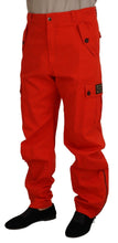 Red Cargo Men Trousers Cotton Pants Dolce & Gabbana