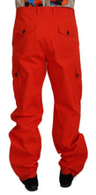 Red Cargo Men Trousers Cotton Pants Dolce & Gabbana