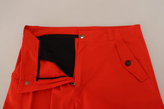 Red Cargo Men Trousers Cotton Pants Dolce & Gabbana