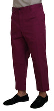 Magenta Cotton DG Logo Pocket Trouser Pants Dolce & Gabbana