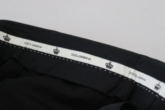 Black Striped Men Trousers Cotton Pants Dolce & Gabbana