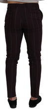 Brown Striped Men Trousers Cotton Pants Dolce & Gabbana