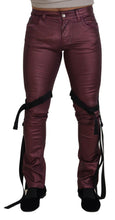 Magenta Cotton Men Casual Harness Denim Jeans Dolce & Gabbana