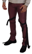 Magenta Cotton Men Casual Harness Denim Jeans Dolce & Gabbana