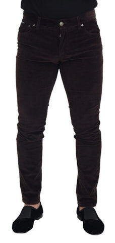Brown Corduroy Men Casual Trouser Pants Dolce & Gabbana