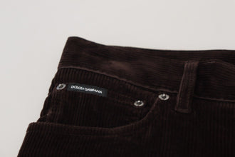 Brown Corduroy Men Casual Trouser Pants Dolce & Gabbana