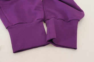 Purple Cotton Cargo Sweatpants Jogging Pants Dolce & Gabbana
