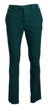 Green Straight Fit Men Formal Trousers Pants BENCIVENGA