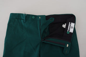 Green Straight Fit Men Formal Trousers Pants BENCIVENGA