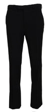 Black Straight Fit Men Formal Trousers Pants BENCIVENGA
