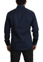 Navy Blue Cotton Dress Formal Shirt Roberto Cavalli