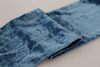 Blue Velvet Solid Neck Warmer Men's Shawl Scarf Dolce & Gabbana