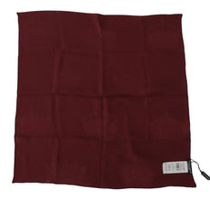 Maroon Silk Crown Square Wrap Handkerchief Scarf Dolce & Gabbana