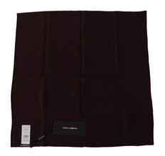 Brown Silk Blend Square Wrap Handkerchief Scarf Dolce & Gabbana