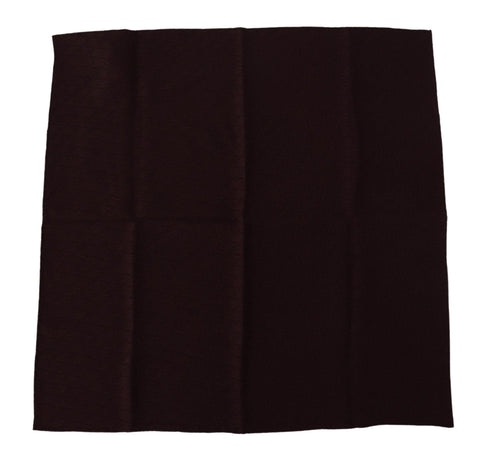 Brown Silk Blend Square Wrap Handkerchief Scarf Dolce & Gabbana