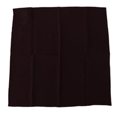 Brown Silk Blend Square Wrap Handkerchief Scarf Dolce & Gabbana