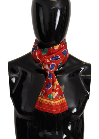 Multicolor DG Umbrellas Print Shawl Fringe Scarf Dolce & Gabbana