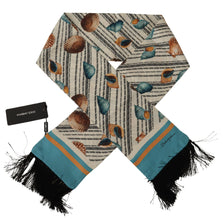 Multicolor Seashells DG Print Silk Shawl Fringe Scarf Dolce & Gabbana
