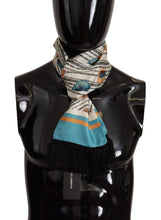 Multicolor Seashells DG Print Silk Shawl Fringe Scarf Dolce & Gabbana