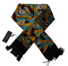 Multicolor DG Logo Print Shawl Wrap Fringe Scarf Dolce & Gabbana