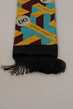 Multicolor DG Logo Print Shawl Wrap Fringe Scarf Dolce & Gabbana