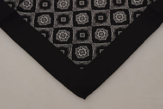 Black Geometric Patterned Square Handkerchief Scarf Dolce & Gabbana