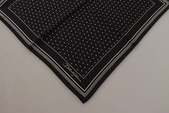 Black Polka Dots DG Logo Square Handkerchief Dolce & Gabbana