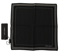 Black Polka Dots DG Logo Square Handkerchief Dolce & Gabbana