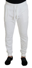 White Sport Logo Cotton Sweatpants Trousers Pants Dolce & Gabbana