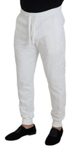 White Sport Logo Cotton Sweatpants Trousers Pants Dolce & Gabbana