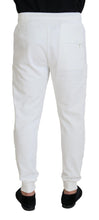 White Sport Logo Cotton Sweatpants Trousers Pants Dolce & Gabbana