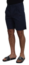 Blue Chinos Cotton Stretch Casual Shorts Dolce & Gabbana