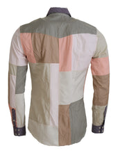 Multicolor Cotton Patchwork Slim Shirt Dolce & Gabbana