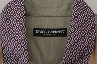 Multicolor Cotton Patchwork Slim Shirt Dolce & Gabbana