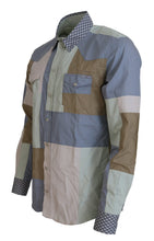 Multicolor Cotton Patchwork Slim Shirt Dolce & Gabbana
