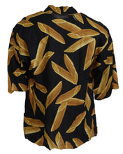 Black Casual Penne Rigate Linen Casual Shirt Dolce & Gabbana