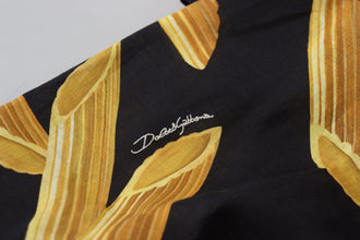 Black Casual Penne Rigate Linen Casual Shirt Dolce & Gabbana