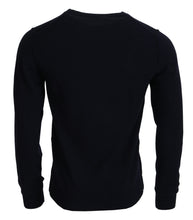 Blue Cashmere iit Print Pullover Sweater Dolce & Gabbana