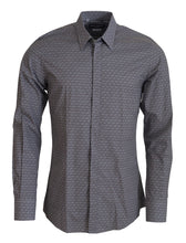 Gray Brown GOLD Slim Fit Dress Formal Shirt Dolce & Gabbana