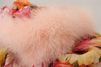 Multicolor Floral Fur Shearling Blouse Top Dolce & Gabbana