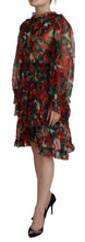 Multicolor Geranium A-line Knee Length Dress Dolce & Gabbana