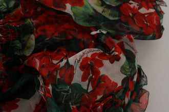 Multicolor Geranium A-line Knee Length Dress Dolce & Gabbana