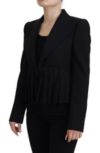 Black Single Breasted Fit Blazer Wool Jacket Dolce & Gabbana