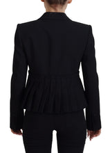 Black Single Breasted Fit Blazer Wool Jacket Dolce & Gabbana