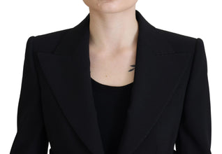 Black Single Breasted Fit Blazer Wool Jacket Dolce & Gabbana