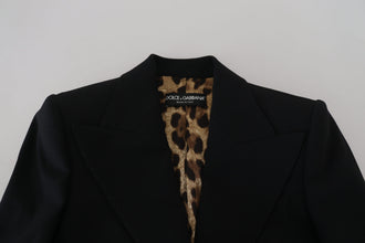 Black Single Breasted Fit Blazer Wool Jacket Dolce & Gabbana